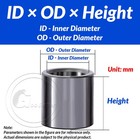 Bearing Steel Sleeve Bushing Id 12 13 14 - 40 Mm Wear-resistant Standoff Spacers