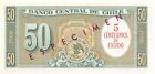 Chile  5 Cent    50 Pesos  Nd  1960  Specimen  Series A 27 Uncirculated Banknote