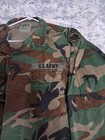 Us Army Rip Stop Bdu Woodland Camouflage Shirt Blouse Large Long 1970 s-1980 s 