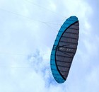 Flexifoil Bullet 3 5 M  Aqua And Grey  Steerable Ram Air 4 Line Foil Kite  