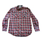 Nwt Disney Park Original Men Xl Plaid Pearl Snap Shirt Mickey Classic Disneyland