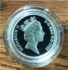 1985 Great Britain United Kingdom -   1 Pound - Welsh Leek - 1 3 Oz Proof Silver