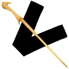 16  Voldemort Hand Carved Almond Wood Magic Wand Wizard Wicca W  Velvet Bag