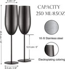 Champagne Flutes Set Of 2 Stainless Steel Champagne Flute Wedding Favors