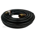 Black 1 4  Id X 25  Air Compressor Hose Pvc With Coupler   Plug Ready To Use