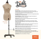 My Double Designer Adjustable Dress Form Small  Female Sizes Us 4   14  Sewing Man
