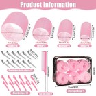 50pc Self Grip Hair Rollers Set 4 Sizes No Heat Curlers W  Clips Long Short Hair