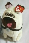 Ty Beanie Babies Secret Life Of Pets Mel The Dog Plush Pug Puggle Bulldog 6  New