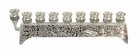Hanukkah Menorah Hanukkia Candles Or Oil With  chai  Silver Plate 11 5  X 3  New