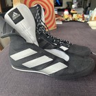 Adidas Box Hog 3 Boxing Shoes Black Silver Metallic Fx0563 Mens 10 High Top