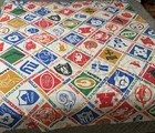 Vintage Nfl Football Teams Names  78    X 60     Fabric Material  1980