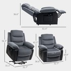 Homcom Power Lift Massage Chair Recliner With Heat For Elderly