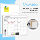 Monthly Calendar Dry Erase Board For Wall  16 x12  Small Hanging Double-sided Wh