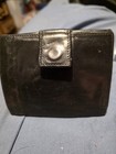 Vintage Prada Black Leather Wallet Featuring A Metal Push-lock Clasp 