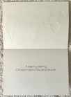Unused Christmas Santa Deer Reindeer Cap Hat Wear Vtg Greeting Card 1960s 1970s