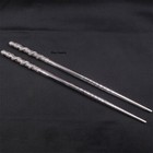 Solid S999 Fine Silver 999 Dragon Figure Chopsticks Dinnerware 52-53g 200 7mm