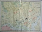 Genuine Antique Xl 1898 Dated Washington Dc Map Neutral Yellow  Green  And Blue 