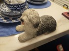 Vintage  Old English Sheep Dog 1983 Signed Sandra Brue By Sandicast