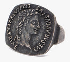 100 Ad Ancient Roman Silver Ring Emperor Augustus Caesar Pater Patriae Artifact