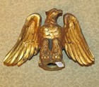Pair Antique American Eagle Bronze Hardware Finials
