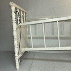 Vintage Wooden White Toy Baby Doll Crib Cradle L25   xw15   xh19    Ornamental Detail