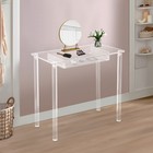 Acrylic Makeup Vanity Desk - Clear Vanity Table With Drawer - Small Makeup Table