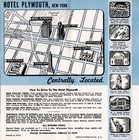 Hotel Plymouth New York City Vintage Brochure Circa 1940 s Street Map B w Photos