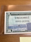 Us Mpc Series 681 5 Cents Plate 72 Military Script Payment Certificate Money 