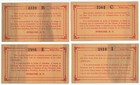 1940 New York State Fair Wooden Nickel Flat Mint   Set Of 4 Rare Serial Numbered