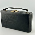 Antique 1910s Travel Vanity Case French Ivory Pots Beveled Mirror Gloves Key