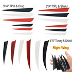 Archery Arrow Feathers 3 4 5 Inch Fletchings Arrow Feathers Right Wing For Bow