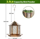 Bird Feeder  Heavy Duty Metal Bird Feeders For Outdoor Hanging  3 5lb