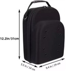 Baseball Cap Carrier Hat Box Travel Case For Hats Caps Fit 6 Hats Black Zipper