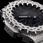 Moissanite Bezel For Gshock Ga2100 - Silver Spike