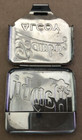 Vintage Bambu Alcoy Metal Tin Match Safe Holder Made In Spain