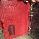 Filofax Finsbury Red Leather 6-ring Organizer Day Planner Binder