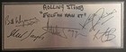Rolling Stones Exile On Main White Gold Platinum Record W-printed Signed Autos