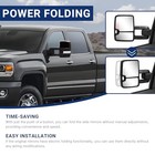  Power Folding Towing Mirror Compatible With 2014-2018 Chevy Silverado Black