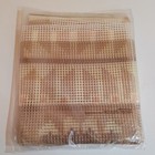 Vtg 1970s Red Heart Latch Hook Rug Pattern Canvas Only Indian Design 27in X 54in