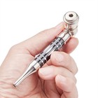   3pack   4 3  Long Metal Pipe Lay Flat Tobacco Smoking Hand Pipes With Caps Lid