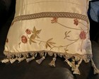 Croscill Home Beaudoix Rose Garden Throw Pillow 20 X 14   Fringe Satiny Cream