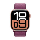 Apple Watch Series 10 42mm Gps Rose Gold Case W Plum Sport Loop Mwwk3lw a 2024