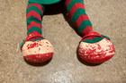 Ty Holiday Heidi Beanie Boppers 12  Santa 2001  Girl Christmas Retired Plush
