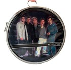 Vintage 2001  nsync Cd Holder Case  holds 12  Round Zip - Y2k Music Memorabilia
