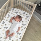 Lambs   Ivy Woodland Forest White gray Animal 100  Cotton Baby Fitted Crib Sheet