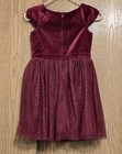 Disney Store Girls Beauty And The Beast Belle Holiday Party Dress   Sz 7 8 Wine 