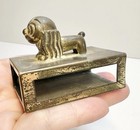 Vintage Foo Dog  chinese Guardian Lion  Brass Art Deco Matchbox Holder Mid Centu