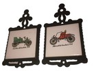 Vintage Cast-iron And Tile Antique Car Trivet Trivets 1903    1908 Fun