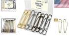 Durable Safety Pins Set - 16 Extra-large 4-inch Steel Pins For Crafts   Sewing