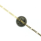 Real 10k Yellow Gold Figaro Link Chain Necklace 2 5mm 16  18  20  22  24  26 